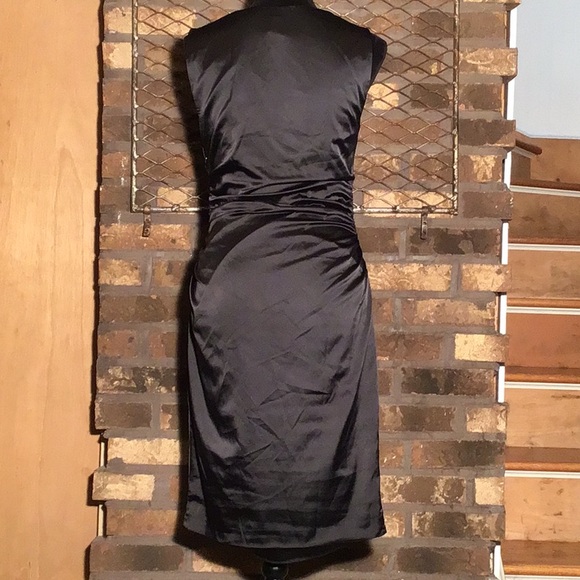 Moda International dress Bodycon ruched black 8 - Picture 4 of 7